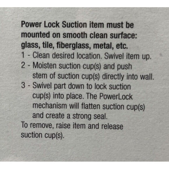 InterDesign..Power Lock Suction Bar 6.75” Lift+Push+Lock New.. - Picture 5 of 5